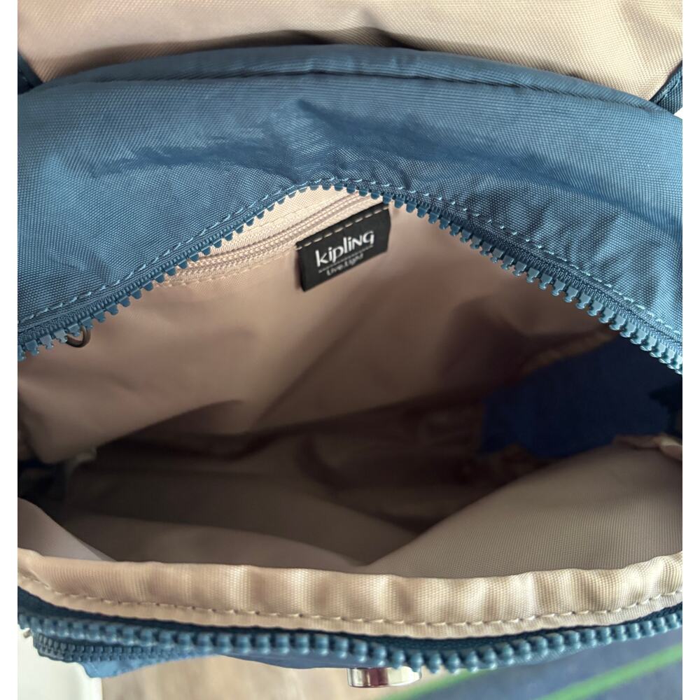 Kipling Nylon Mini Backpack Blue Adjustable Strap… - image 4